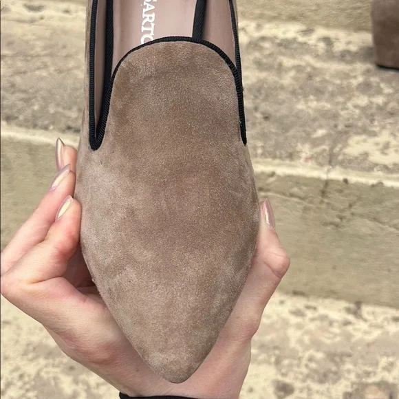 Franco Sarto Tan/black Wedge Shoes Suede - Picture 9 of 15